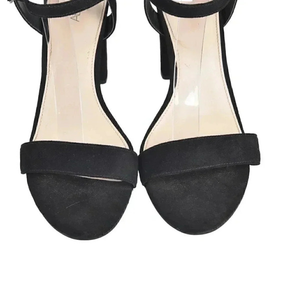 Abound Block Heel Sandal Black  Faux Suede Size 9 - Picture 5 of 10